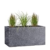 Pflanzwerk® Pflanzkübel TUB Lava Anthrazit 30x60x30cm Blumentopf *Frostbeständig* *UV-Schutz*...